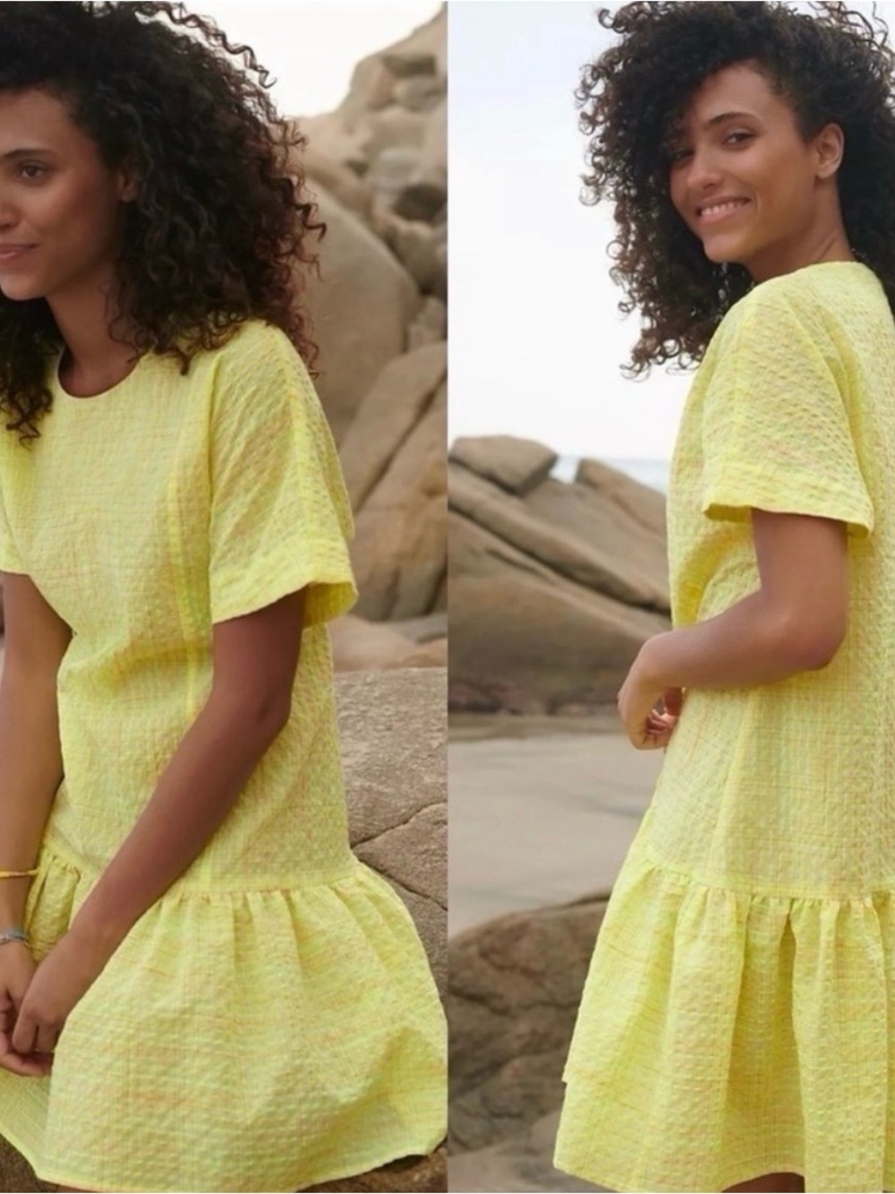 Anthropologie Corey Lynn Calter Lemon Mini Dress